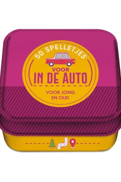 Auto 50 spelletjes voor in de auto in blik