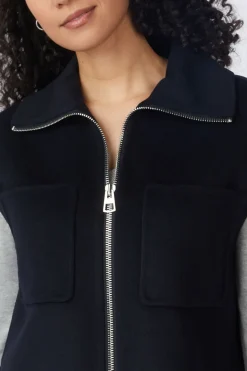 Blazer Real Double Face Workmanship Zipper At Fron