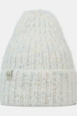 Bonnet Knitted & Fleece Band Hat Eyla White