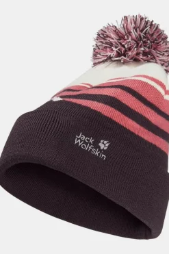 Bonnet Stripy Pompom Beanie K