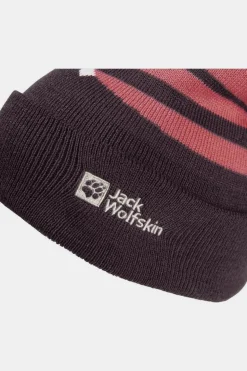 Bonnet Stripy Pompom Beanie K