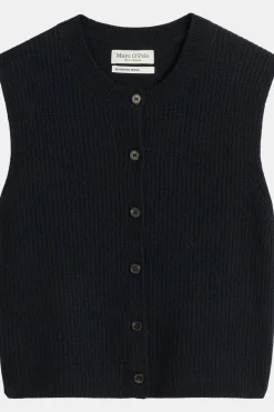 Cardigan Sleeveless Round-Neck