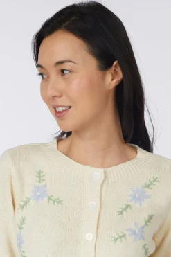 Cardigan Vmcamille Ls O-Neck Emb Cardigan Btq