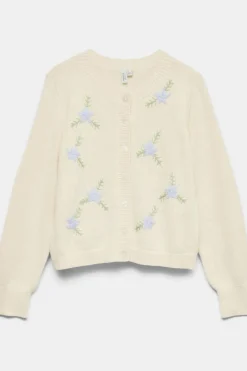 Cardigan Vmcamille Ls O-Neck Emb Cardigan Btq