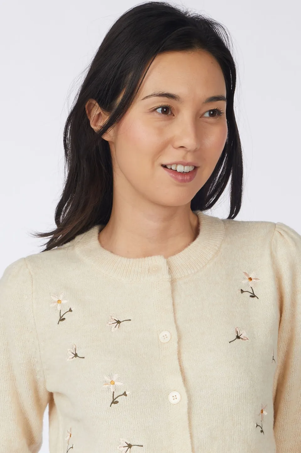 Cardigan Vmfiorella Emb Ls O-Neck Short Card Boo