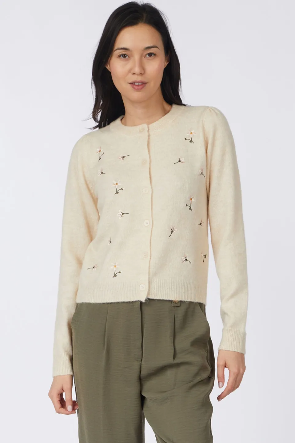Cardigan Vmfiorella Emb Ls O-Neck Short Card Boo