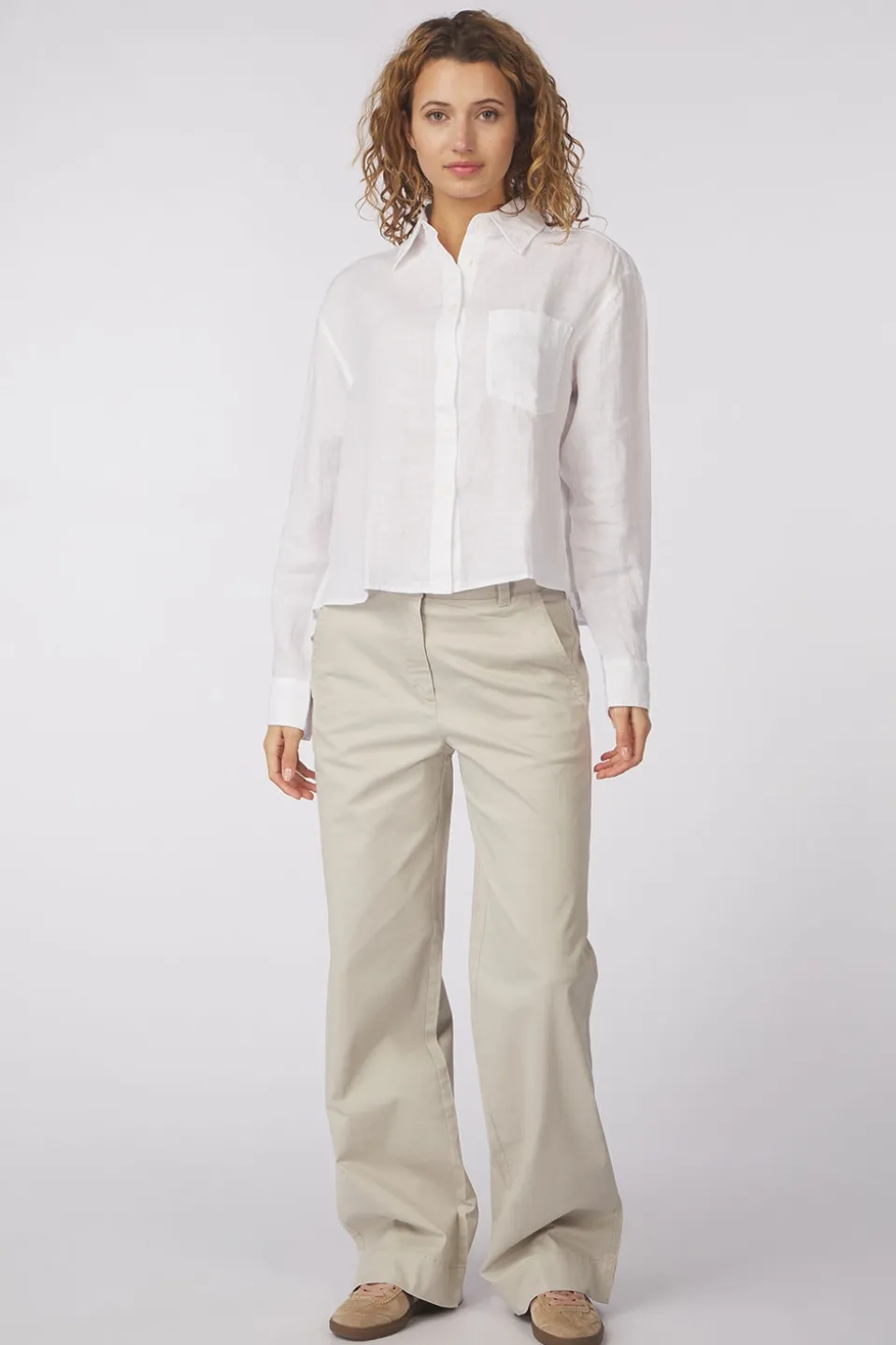 Chemise Boxy Shape Chest Pocket Long Sleeve Sol