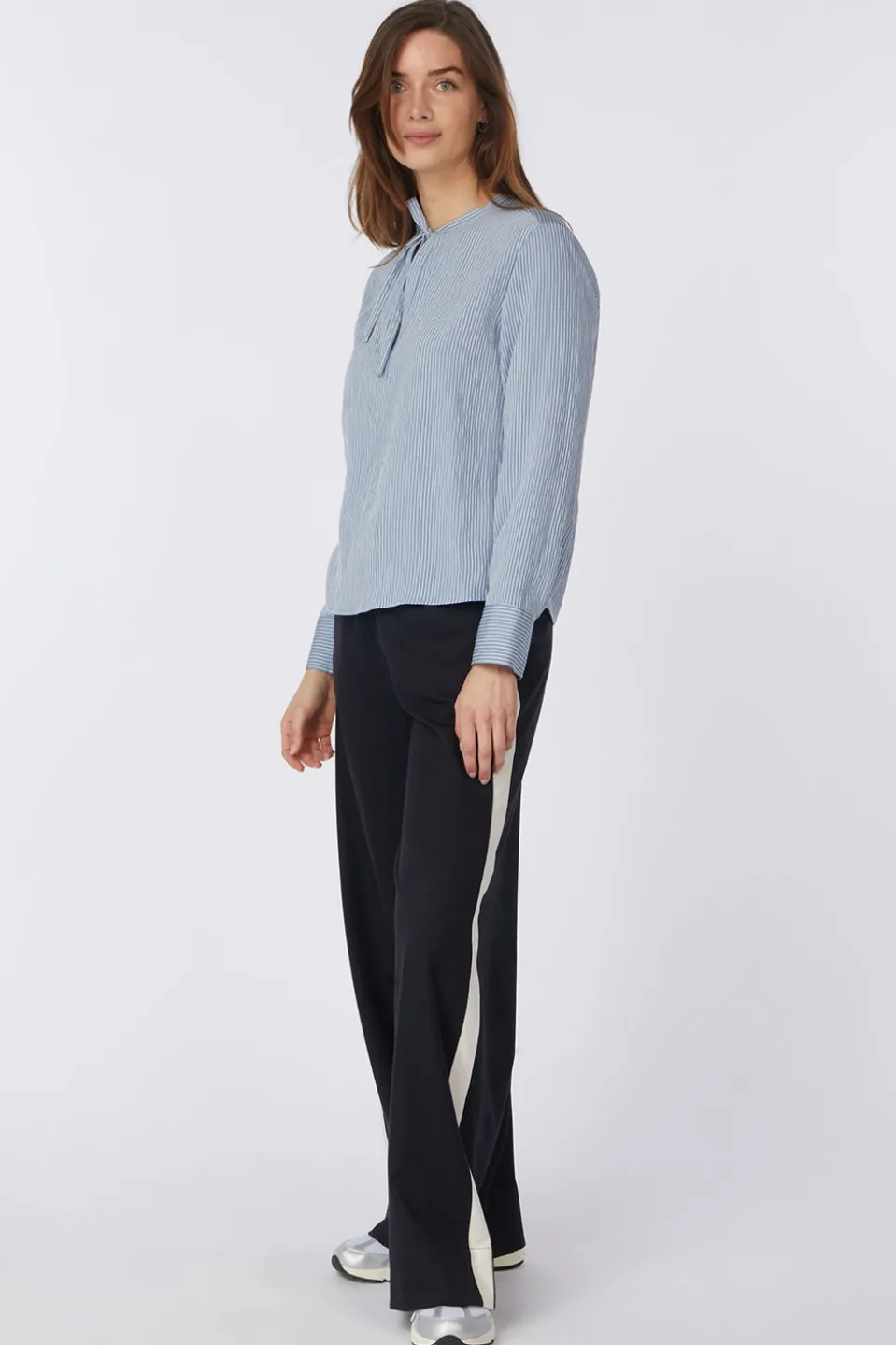 Chemise Casual Fit Stand Up Collar Long Sleeve