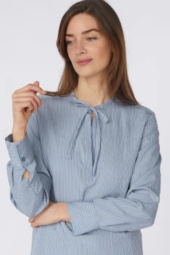 Chemise Casual Fit Stand Up Collar Long Sleeve
