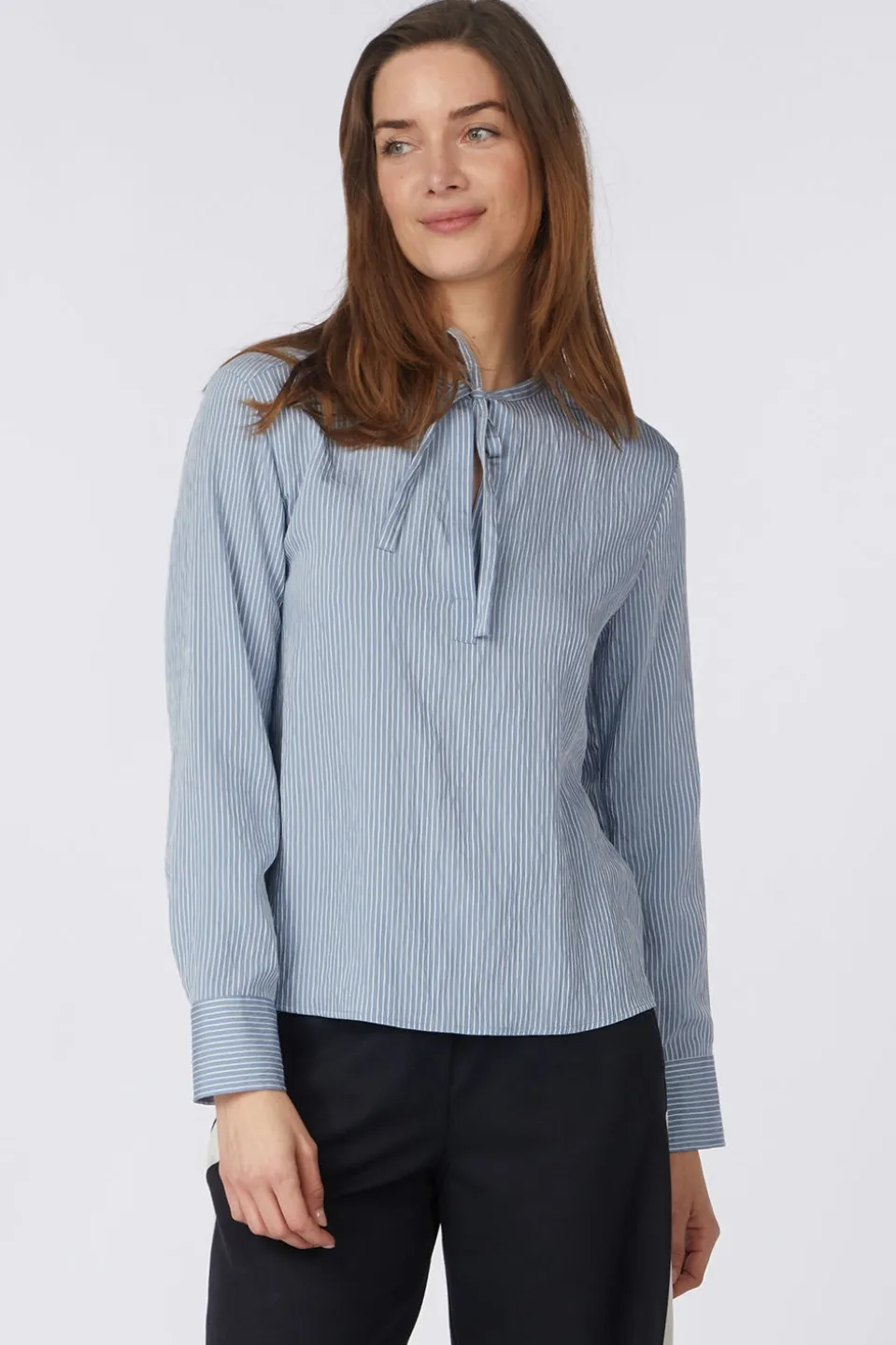Chemise Casual Fit Stand Up Collar Long Sleeve