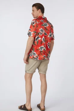 Chemise Hawaiian Print Short Sleeve Shirt