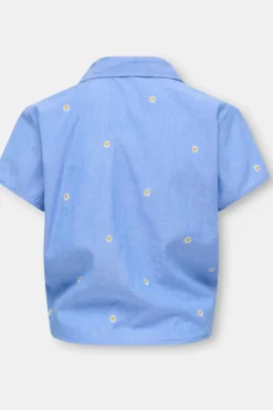 Chemise Kogmalou Ss Emb Knot Shirt Wvn