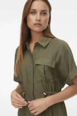 Chemise Vmjanelle S/S Utility Shirt Wvn Btq