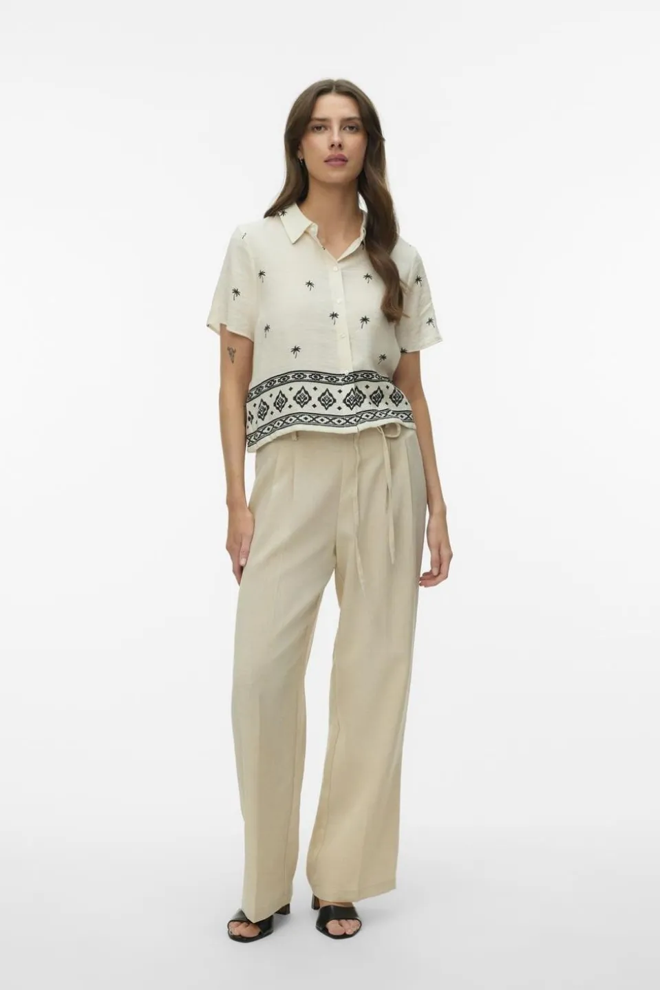 Chemise Vmkai S/S Shirt Wvn Btq Fr