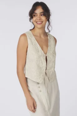 Chemise Vmmillia Sl Embroidery Waistcoat