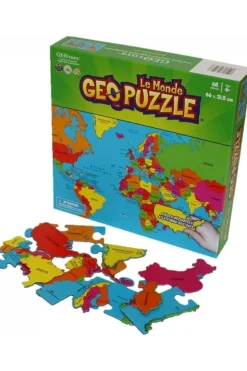 GeoPuzzle Monde 68 pièces (FR) 660 x 318 mm