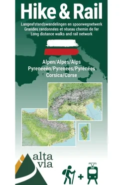 Hike and Rail Alpen Pyreneeën Corsica wandelkaart