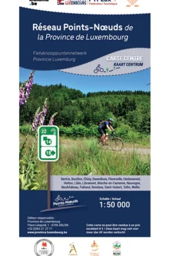 Livre Provincie Luxemburg - Centraal Fietsknooppuntenkaart