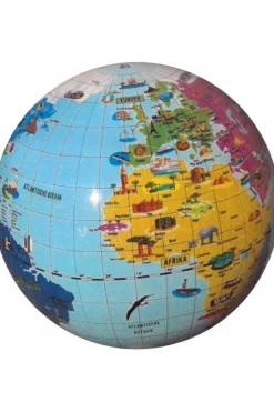 Opblaasbare wereldbol 42 cm de wondere wereld