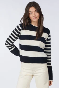 Pull Longsleeve Round-Neck Striped