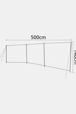 Tente Auvent Windscherm - Brendan - 3-Vaks - 5x1,4 Meter