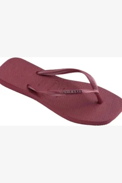 Tongs Slim Square Logo Metallic
