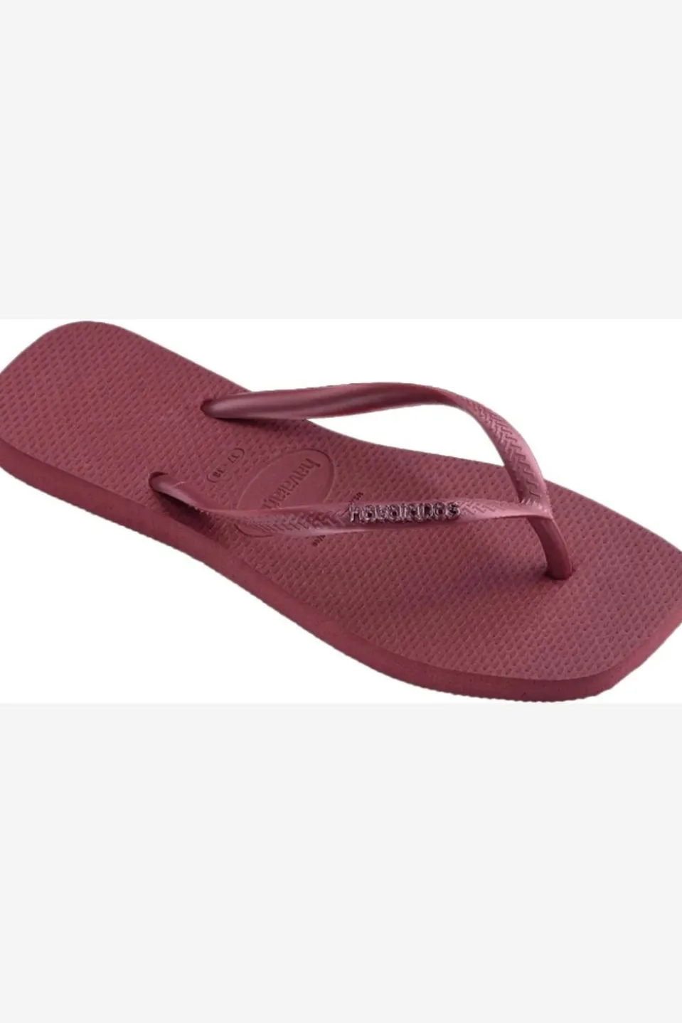 Tongs Slim Square Logo Metallic
