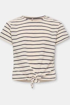 T-Shirt Kogjana Ss Striped Knot Top Jrs