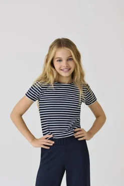 T-Shirt Kognella Striped S/S O-Neck Top Jrs Noos