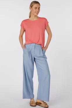 T-Shirt Lava Plain Lurex Strip