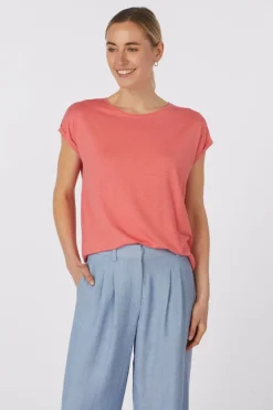 T-Shirt Lava Plain Lurex Strip