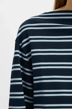 T-Shirt Polly Boatneck Striped