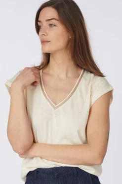 T-Shirt Vmilma S/L V-Neck Top Jrs Btq