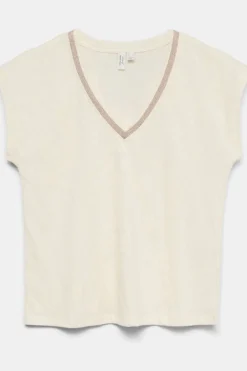 T-Shirt Vmilma S/L V-Neck Top Jrs Btq