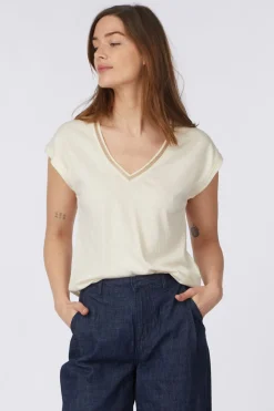 T-Shirt Vmilma S/L V-Neck Top Jrs Btq