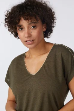 T-Shirt Vmjackie S/L V-Neck Top Jrs Btq