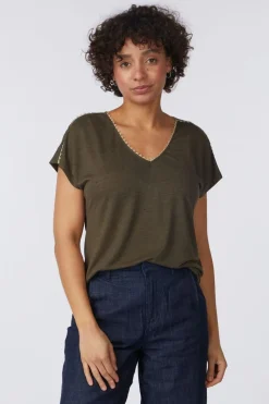 T-Shirt Vmjackie S/L V-Neck Top Jrs Btq