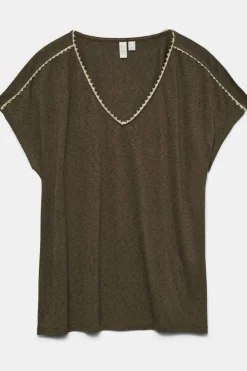 T-Shirt Vmjackie S/L V-Neck Top Jrs Btq