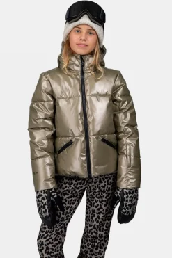 Veste De Ski Fiasky-Metallic Girls Snow Jacket