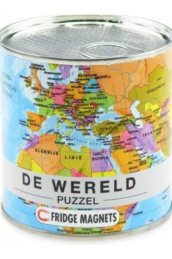 Wereld puzzel Fridge magnets MI 100 stukken 33x23cm