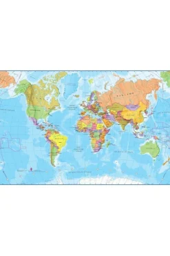 Wereld puzzel Fridge magnets MI 100 stukken 33x23cm
